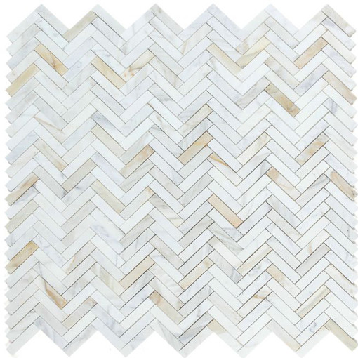 Herringbone Calacatta Gold Honed